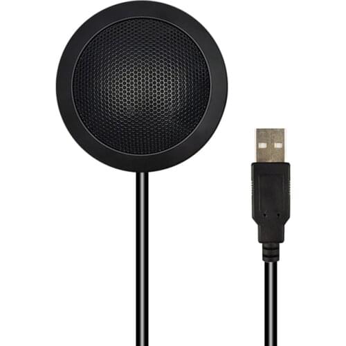 USB/3.5 Conference Microphone 360° Omni-directional for Meeting Business Condenser Mic Computer Desktop Laptop Voice Chat Video