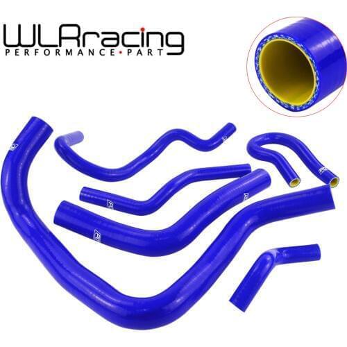 WLR - Blue & yellow 6PCS Silicone Radiator Hose kit With PQY Logo For HONDA CIVIC DOHC Type R DC2 EK4/9 B16A/B B18C LX1304C-QY