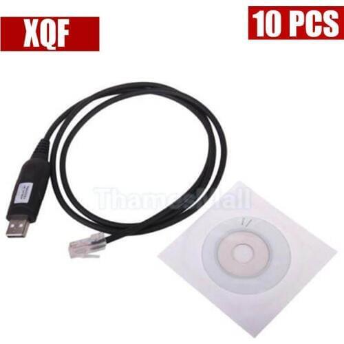 XQF 10PCS USB Programming Cable for ICOM F110 Mobile Radio F-110 F500 F1721 F210 Two Way Radio