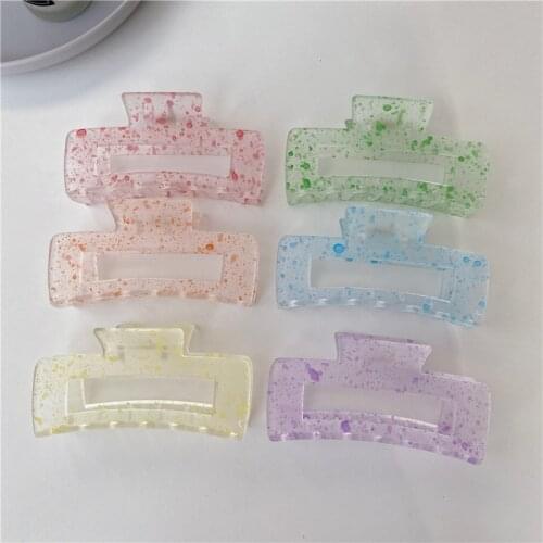 Korean retro geometric candy color clip color paint wave dot shark clip girl back head Catch hairpin hair accessories