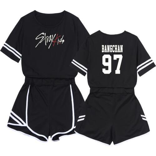 2019 Two Piece Set Women Straykids Pity Twinset Motion Suit Suit-dress Leisure Time Self-cultivation Short Skirt Stray Kids