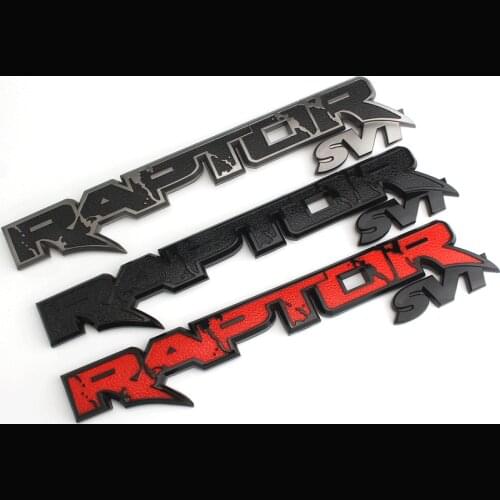 1 Pcs Raptor SVT Mustang Car Emblem Sticker Transit Edge Fiesta Ecosport Mondeo Trunk Badge For Ford F150 2010-2014 Car Styling