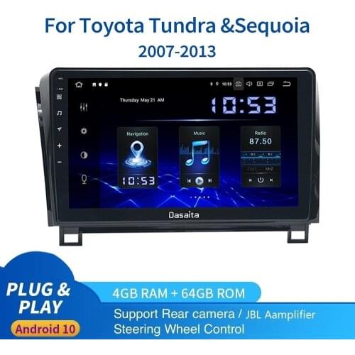 10.2" IPS Car GPS Navigation Android 10.0 for Toyota Tundra Radio 2007-2013 Sequoia Multimedia 2008-2018 PX6 4G 64G 1280*720