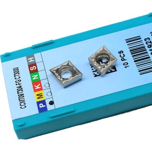 10PCS CCMT09T304 FG CT3000 Internal Turning Tools Cermet Grade Carbide Insert Lathe Cutter Tool Tokarnyy Turning Insert