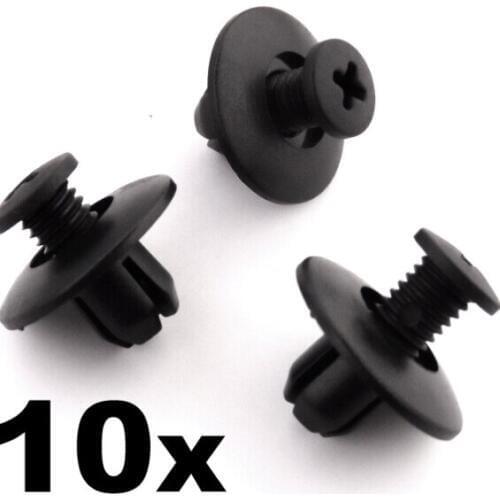 10x For Honda Plastic Trim Clips, 8mm for Wheel Arch Linings, Cowl & Other Trims