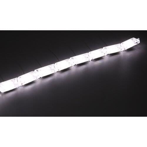 2pcs Car Flexible waterproof Switchback LED Knight Rider Strip Light for Headlight Sequential Flasher Dual Color DRL Turn Signal