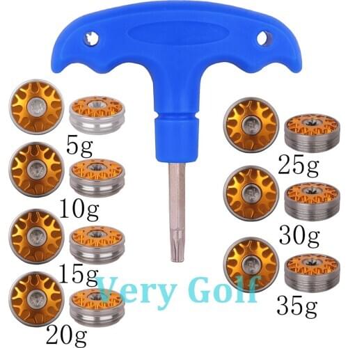 2pcs Gold Golf Weight for Stroke Lab and O-Works Putters With or Without Wrench 5g-35g for Choose