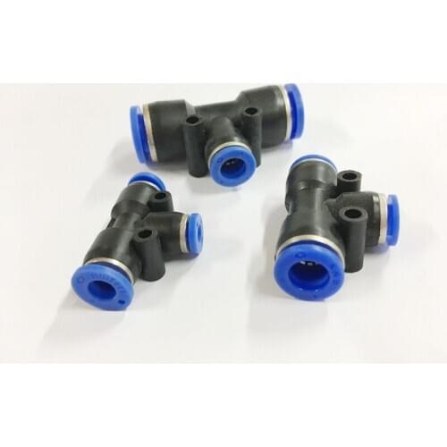 5 Pcs Pneumatic 12mm Pipe to 16mm OD Tube Quick Connection T Type Tee 3 way Push In Connector Quick Fittings Air Connectors