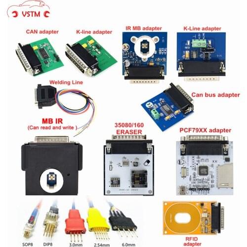 IPROG Adapter For IPROG+ IProg Programmer Replacement RFID/CAN BUS/K-LINE/MB IR/PCF79XX/5Pcs Probes/35080/160Eraser Adapter