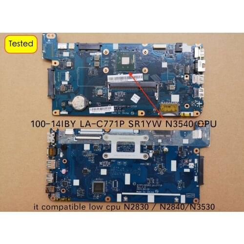 Free Shipping For Lenovo 100-14IBY 100 14IBY B40-10 LA-C771P Notebook Motherboard with N3540 cpu