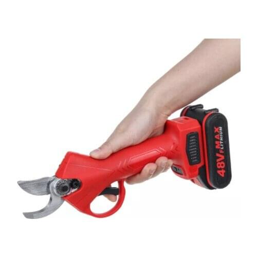 48 v cordless trimmer electric pruning lithium ion battery efficient fruit trees bonsai pruning branches cutting machine