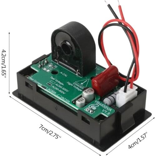 Digital Dual Display AC 500V/50A Voltmeter Ammeter Head LED AC Current Meterr Ammeter M89B