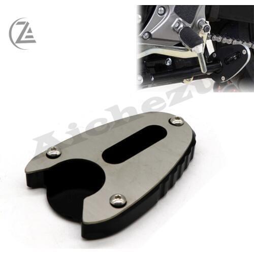 ACZ Motorcycle Part CNC Kickstand Kick Side Stand Foot Extension shoe Enlarger Plate Pad for SUZUKI Gladius SFV 650 SFV650 09-18