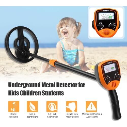 Children Metal Detector Height Adjustable 6.8-inch Search Coil Mini Lightweight Outdoor Metal Finder Kids Students Interesting