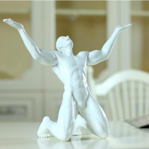 Aesthetic Screaming Man Character Sculpture Resin Handmade Decoration Art and Craft Present Embellishment Accessories Furnishing