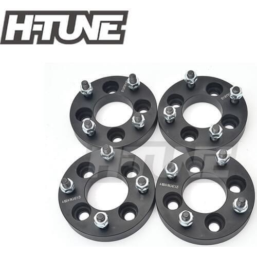 H-TUNE 4PCS Forged Aluminum Black 4x100 to 4x114.3 67.1CB 25mm Wheel Spacers fit for most 4 Lug