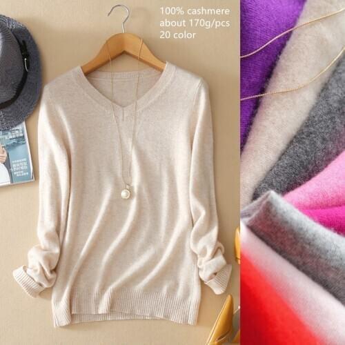 Naizaiga 100% cashmere v-neck solid off ladies spring autumn warm pullovers solid winter sweater , BYD2