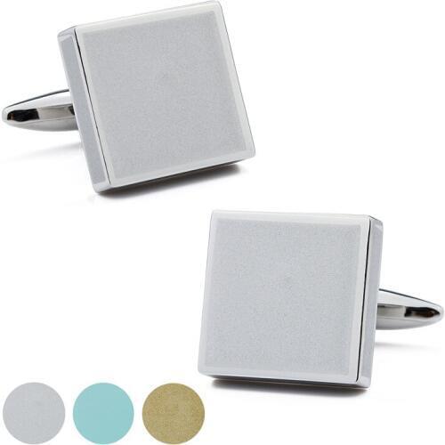 Classic Multi Colors Enamel Cufflinks Copper Formal Square Mens Cuff Links for Business
