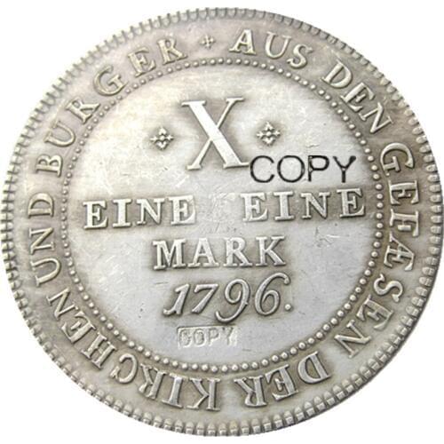 Germany Frankfurt Taler 1796 HGBH Silver Plated Copy Coins