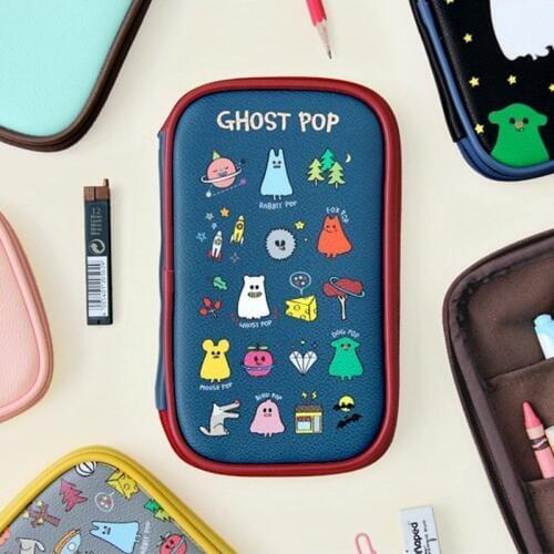 Korean School Pencil Case for Girls Boys Pen Bag Cute Cartridge Storage Pencilcase Large Capacity Stationery Pouch Box Supplies