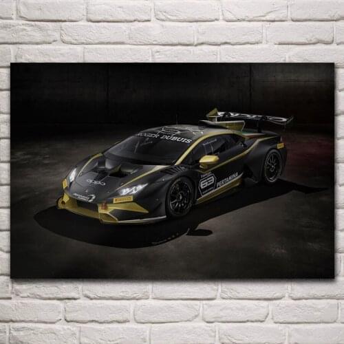 Cool black super car race tuning vehicle sport machine artwork living room home wall art decor wood frame fabric poster KN370