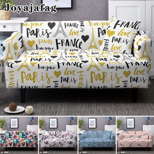 Love Letter Elastic Sofa Covers 1/2/3/4 Seater Stretch Couch Cover For Living Room Washable Dust-proof Universal Case Slipcover