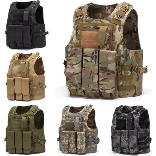 Multi-Function Hunting Vest Military Tactical Combat Vest Molle Combat Assault Plate Carrier Tactical Vest CS Outdoor Clothing