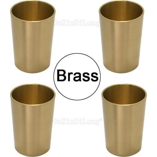 4PCS Pure Copper Covers Chair Cups Cabinet Covers Sofa Brass Tip Cap Furniture Tube Leg Protector Metal Legs Base GF48