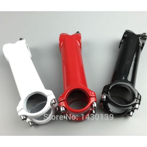 New white red road bicycle 3D forged aluminum alloy stem lightest mountain bike stems MTB parts 6 angle 31.8*60-120mm Free ship