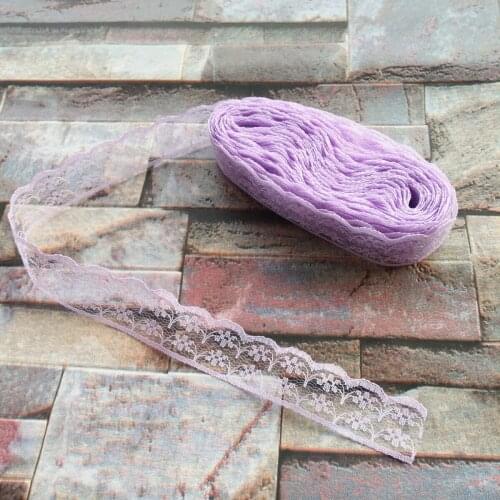 Wholesale 10 yards 22mm Width Light Purple Lace Ribbon Embroidery Lace DIY Jewelry Decoration Clothing Accessories