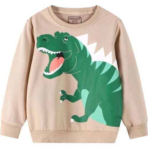 Autumn Boys Dinosaurs Sweater Childrens Spring And Autumn Cotton Childrens Sweatshirts Tops