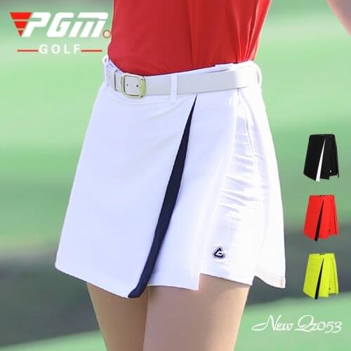 Send Belt! PGM Golf Apparel Women Short Skirt Female Summer Sports Girl Wear Anti-exposure Pleated Skirt 2020 New Lady Clothing
