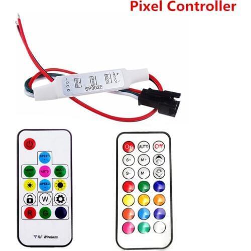 Pixel LED Strip Controller DC5V DC12V DC24V Mini 3key RF 14key RF 21key wireless remote control For WS2811 SK6812 WS2812B 1903