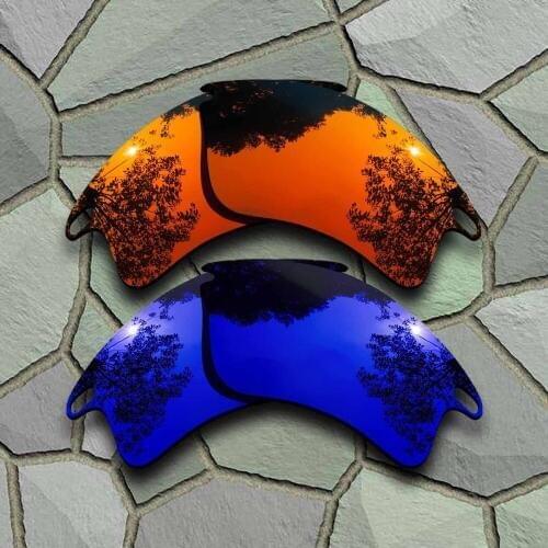 Red Orange&Violet Blue Sunglasses Polarized Replacement Lenses for Oakley Fast Jacket XL