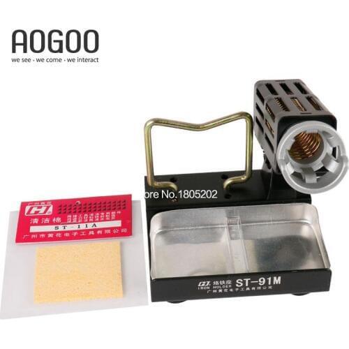 ST-91M High Quaility Soldering Iron Support Stand Station Metal Base With 1 Sponge