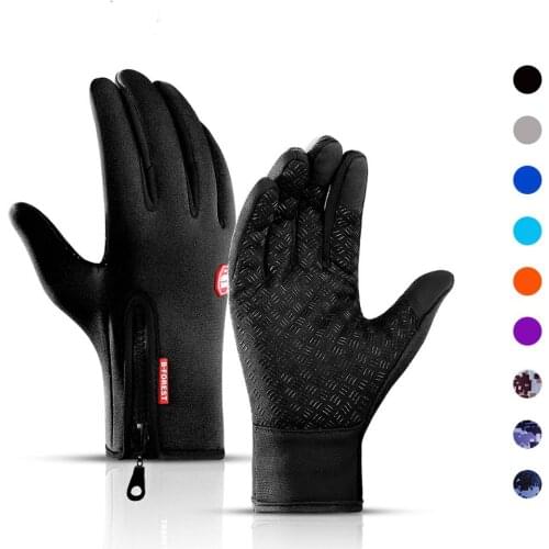 WorthWhile Winter Cycling Gloves Bicycle Warm Touchscreen Full Finger Gloves Waterproof Outdoor Bike Skiing Motorcycle Riding