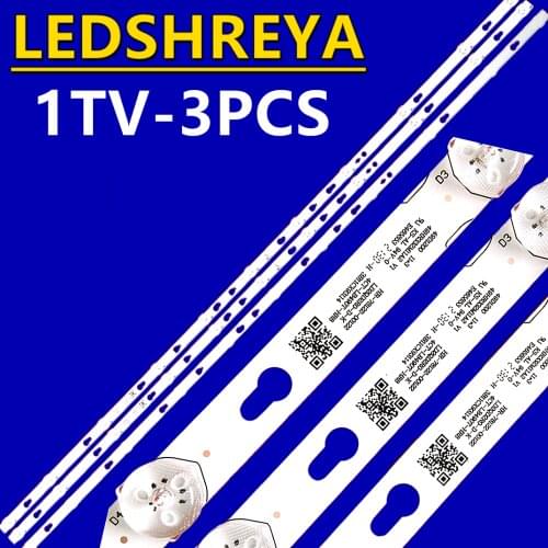 3pcs LED backlight strip for TCL TV 49inch 49D1200 49HR332M11A2 11LED