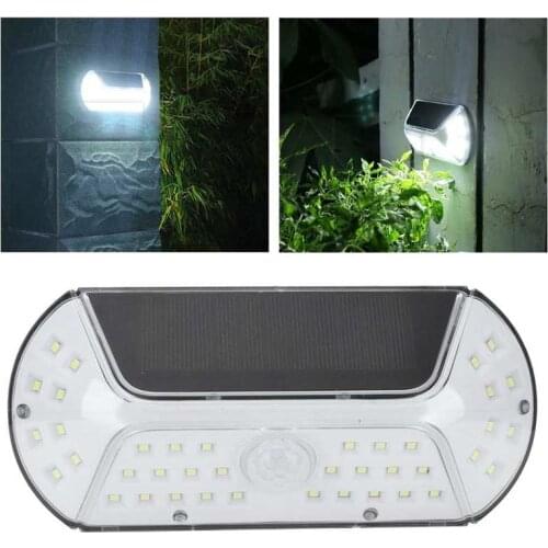 LED Solar Light Human Body Induction Light Waterproof Wall Lamp For Outdoor Lighting Pure White