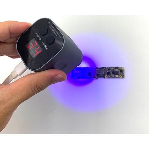 QIANLI UV Curing Lamp Intelligent Green Oil Purple Light 3S Fast Adhesive Glue Curing For phone Motherboard LCD Repair Lamp iUV