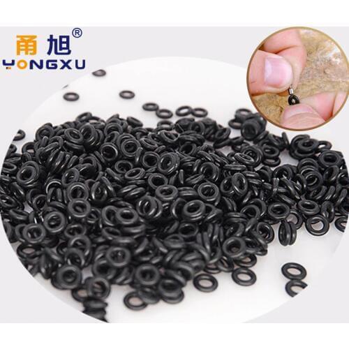 100pcs fishing O-ring Rubber Opening Swivel Solid Connector buffer Rings O Shaped Ring Rubber Ring Fishing tackle accessories