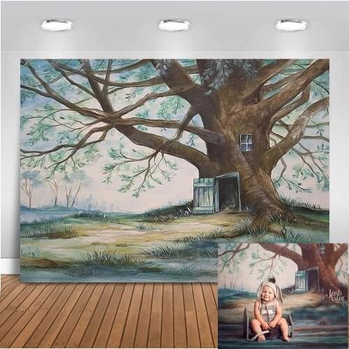 Newborn baby photo shoot portrait tree backdrop for photography Children photocall background for photo studio vinyl floor prop