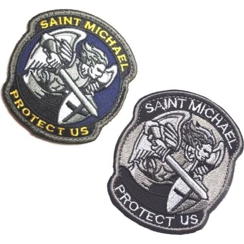 1pc Embroidered Cloth Sticker Archangel Saint Michael Tactical Defense US Army ACU Subsidy Embroidered Badge Arm Clothes Hat