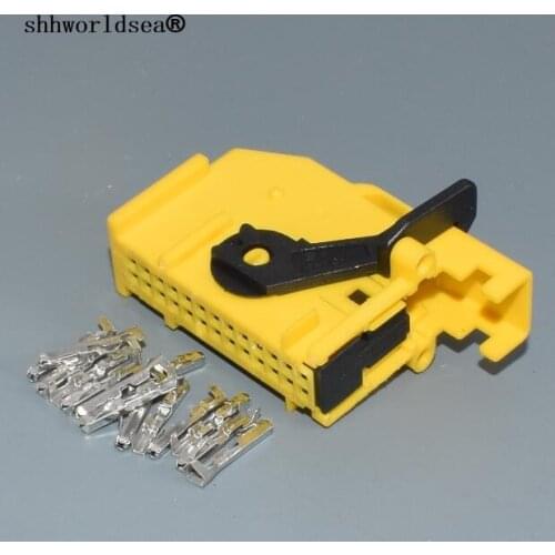 Worldgolden 0.6mm 26pin wire plug electrical 26way wiring yellow 26p ECU harness connector 185879-1