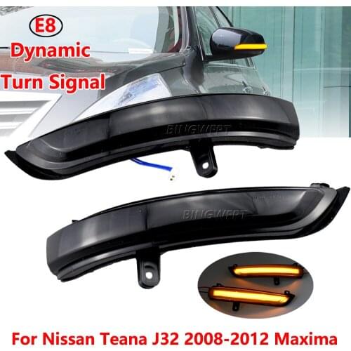 2pcs Dynamic Turn Signal Led Rearview Mirror Indicator Light For Nissan X-Trail T32 Rogue Qashqai J11 Murano Z52 Juke Navara