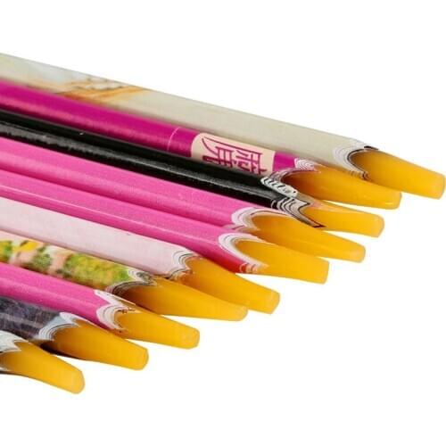 2pcs Wax Dotting Pen Rhinestone Picker Tools Crayon Picking Up Pencil Nail Art Manicure Dotting Tool Random Color