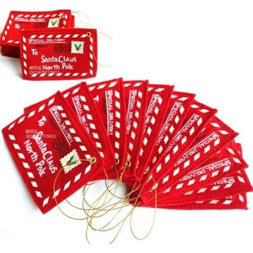 2017 New Christmas Gift Wishes Card Santa Envelop Christmas Party Supplies 12*8cm 12pcs A Lot Free Shipping