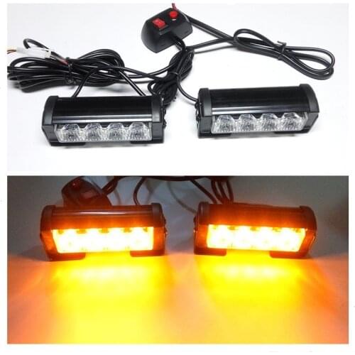 2x 4 led Police warning light Strobe Flash lamp Car truck day driving 4x4 Offroad Fog light Motorcycle patrol Caution light SET