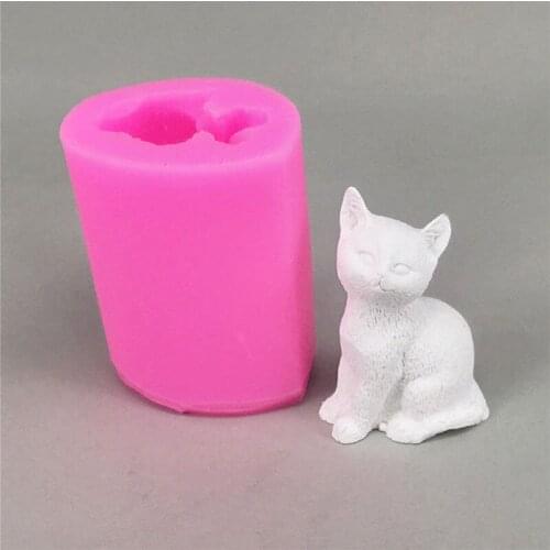 3D Pet Cat Silicone Mould Cake Fondant Sugarcraft Mold Chocolate Baking Soap Mould DIY New