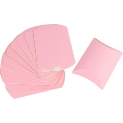 50pcs Colorful Cute Kraft Paper Pillow Candy Box Wedding Decoration Gift Candy Boxes Home Party Birthday Supply