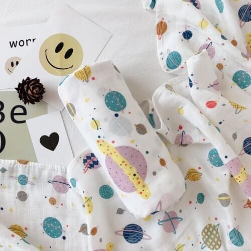 70% bamboo+30%cotton muslin baby blanket swaddle wrap for newborn better soft babies blankets bedding bath towel120x120cm